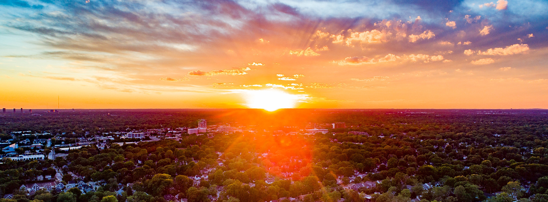 Sunset over Royal Oak MI