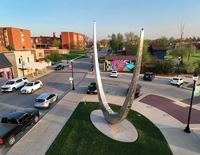 Echo sculpture in Marshalltown, IA