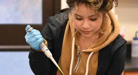 A student at Marshalltown Community College in Iowa.