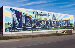 “Marshalltown Postcard” mural by Jimmy Navarro