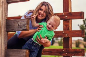 Family playing at San Rafael Park in Reno, NV