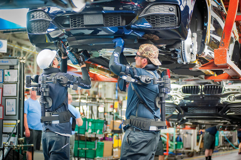 BMW associates using the Eksobionics device in South Carolina.