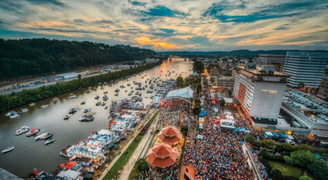 Aerial shot of the Advantage Valley region of West Virginia.