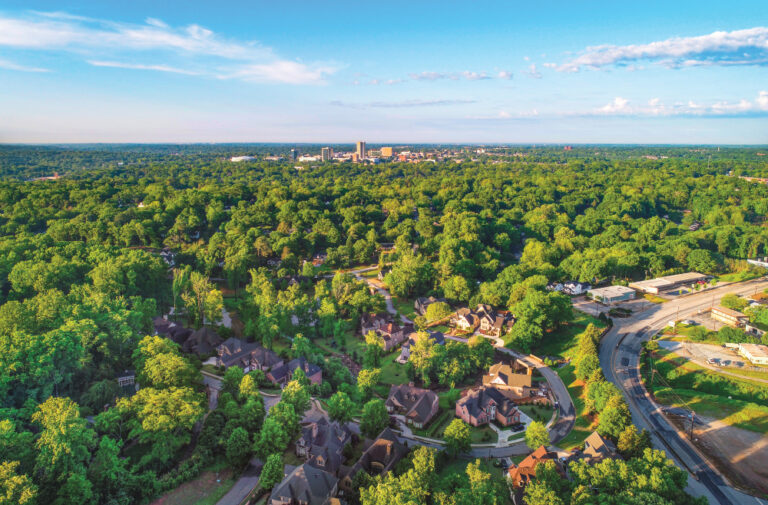 Greenville, SC Skyline from Paris Mountain.