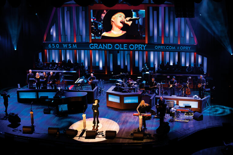 Maggie Rose performs at the Grand Ole Opry in Nashville, Tennessee.