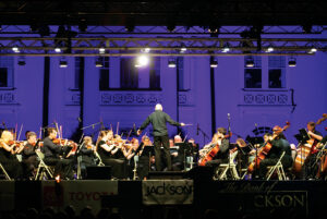 Conductor Peter Shannon leads the Jackson Symphony during the 41st Starlight Symphony at the First Presbyterian Church Jackson, TN.
