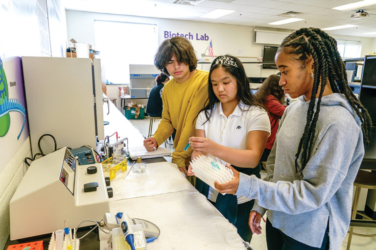 Atkins Magnet High School students in Winston-Salem, North Carolina.