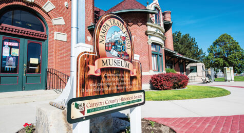 Exterior of the Nampa Train Depot Museum in Nampa, Idaho.