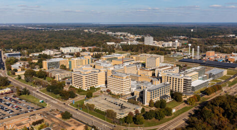 Aerial view of UMMC in Jackson, MS