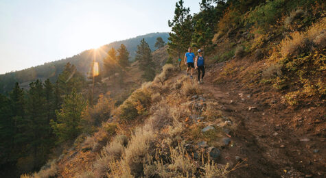 Hikers walk the trails around Fremont Canyon near Casper, Wyoming.