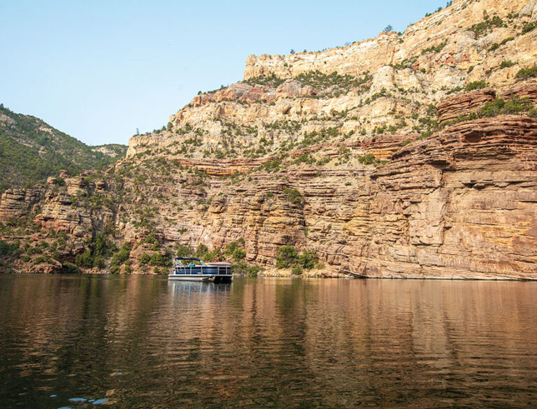 Boating in Fremont Canyon is one of the many great outdoor activities found in the Casper region.