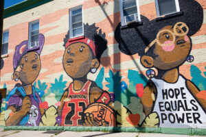 Magnificent murals like this one can be found around the Muskegon Lakeshore.