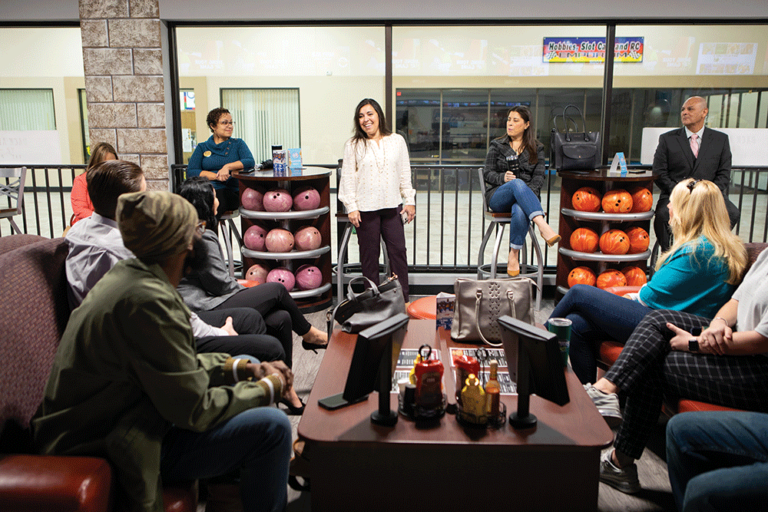 Volusia Hispanic Chamber of Commerce’s Cafe con Leche networking event at Back Alley Lanes VR-Cade in South Daytona.