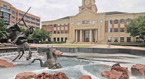The town square in Sugar Land, TX, hosts events like festivals, concerts, markets and outdoor movies.