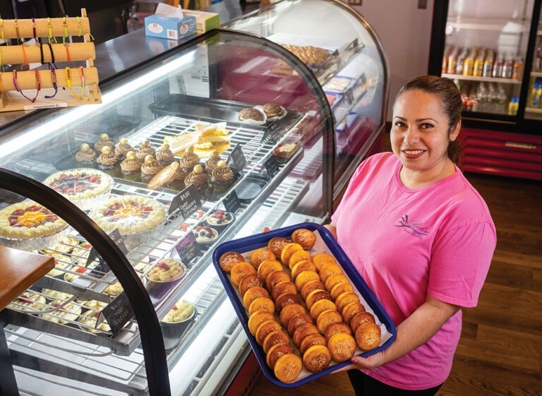 Owner Zaida Melendez prepares baked goods at Belén Casa de Pan.