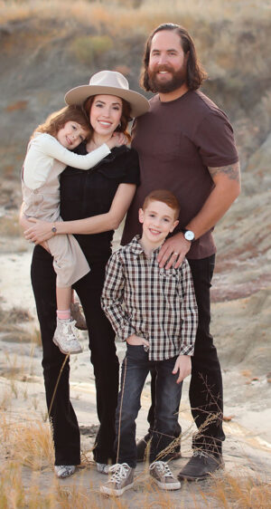 Bre Staal, shown with her family near Williston, ND