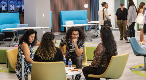 Visitors gather during Pitch Night at the Alan B. Levan | NSU Broward Center of Innovation in Fort Lauderdale, FL.