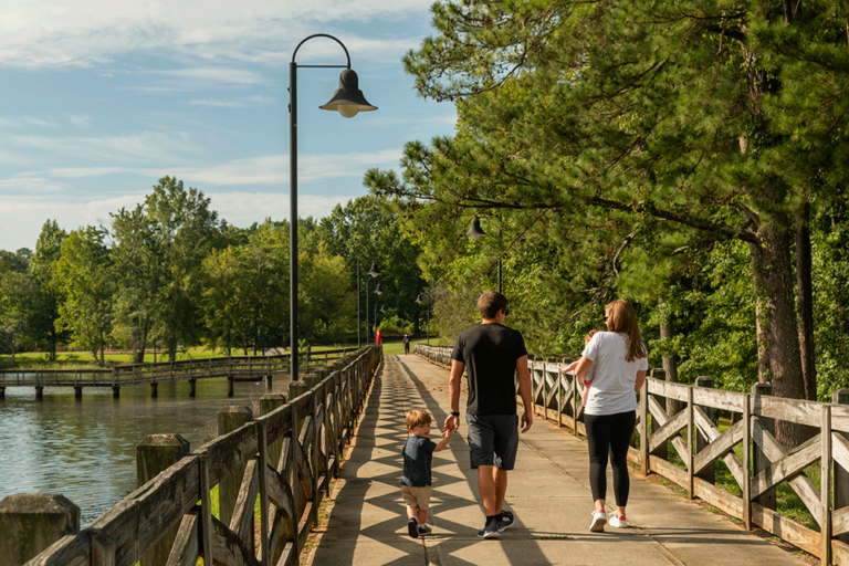Family walking in Western SC