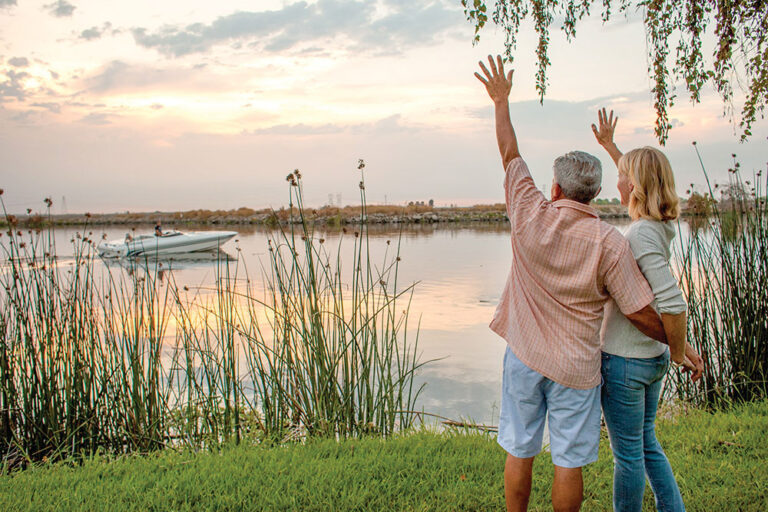 Stockton waterfront in California