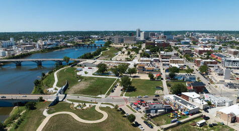 Aerial view of Cedar Rapids, IA