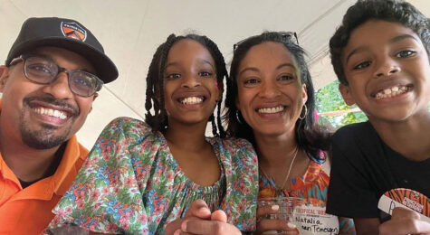 Pete Temesgen and his family in Columbus, GA