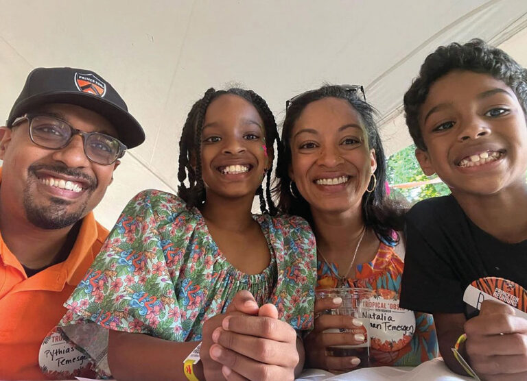 Pete Temesgen and his family in Columbus, GA