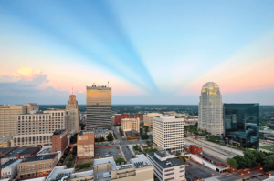 Skyline in Winston-Salem