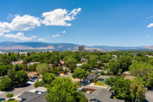An aerial view of Sparks, Nevada.