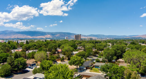 An aerial view of Sparks, Nevada.