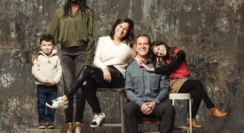 Adam Caswell and his family in Northern Kentucky.