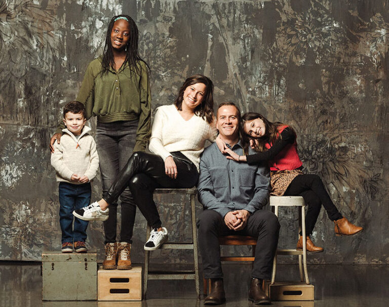 Adam Caswell and his family in Northern Kentucky.