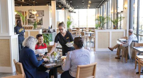 SAGOS on the River, a waterfront restaurant that opened in 2023, is located inside the former Waterworks Building in Elizabeth City, NC.