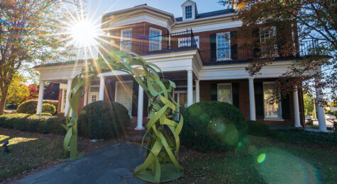 A beautiful house and art display in Greenville, NC