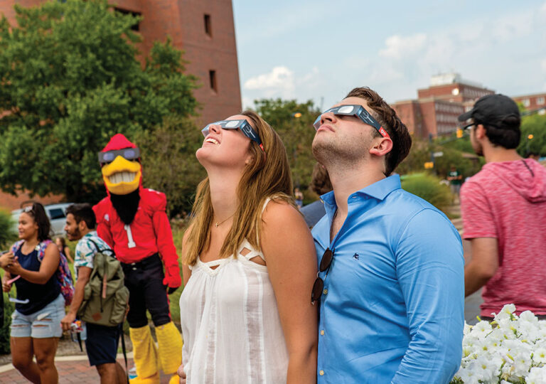 The eclipse at Ball State University