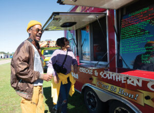 From chicken and sausage jambalaya to fried catfish filet sandwiches to barbacoa tacos, the region’s food truck scene offers menus full of delicious food.